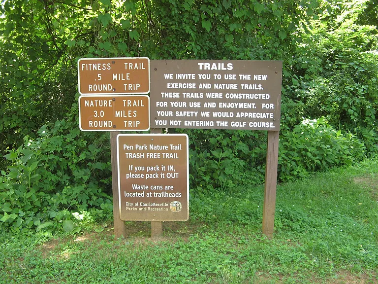 trail head. paved exercise circuit plus miles of nature trail
