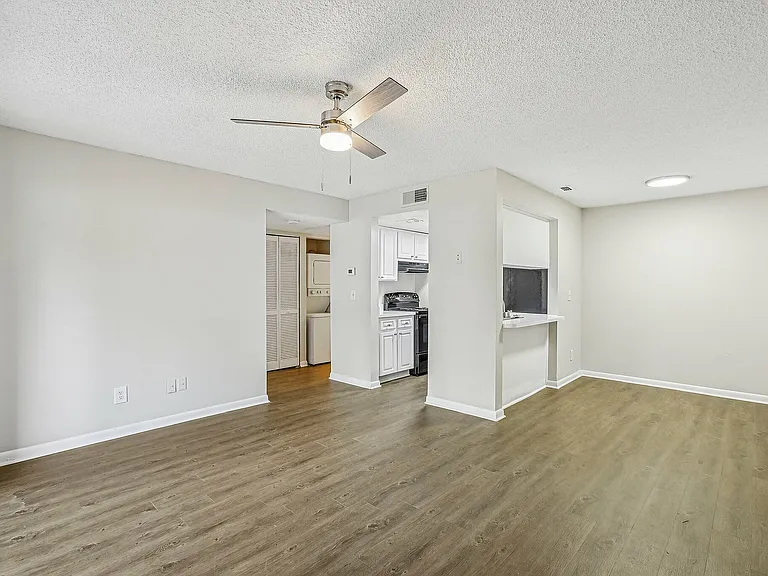 Spacious layout with seamless kitchen connection.