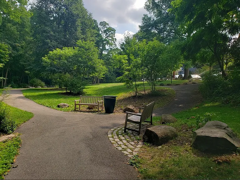 Beautiful lush park steps away from the house