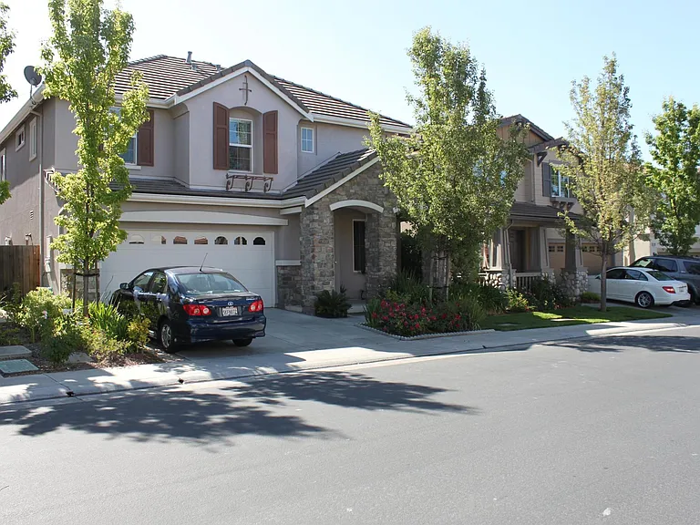 front door & driveway