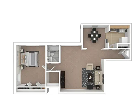 Floor plan One Bedroom