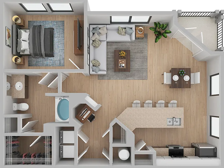 1 Bedroom | 1 Bath | 806 SF | Renovated 1 Bedroom | 1 Bath | 806 SF | Renovated