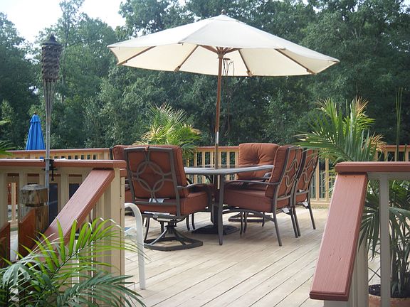Deck Overlooking Large Backyard