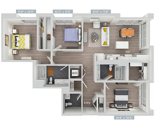 Floor plan C3S-1445SF