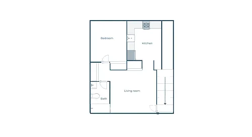 Floor plan 1 Bedroom 1 Bathroom