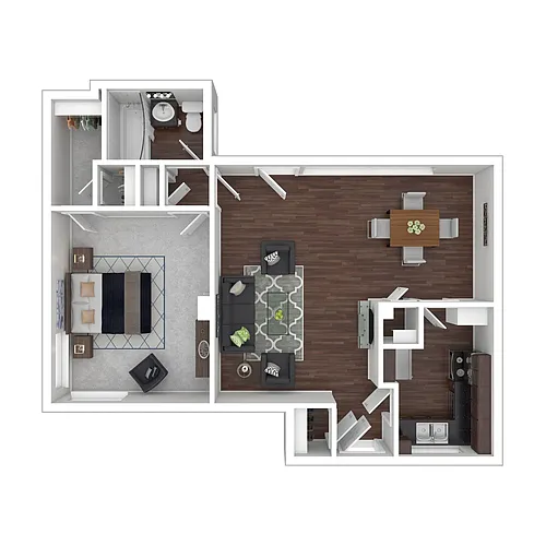 Floor plan Garden One Bedroom