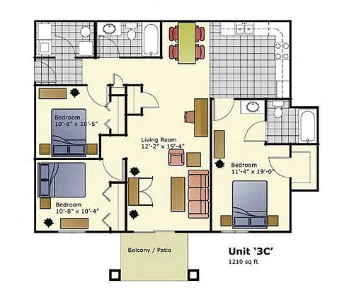 Floor plan 3C