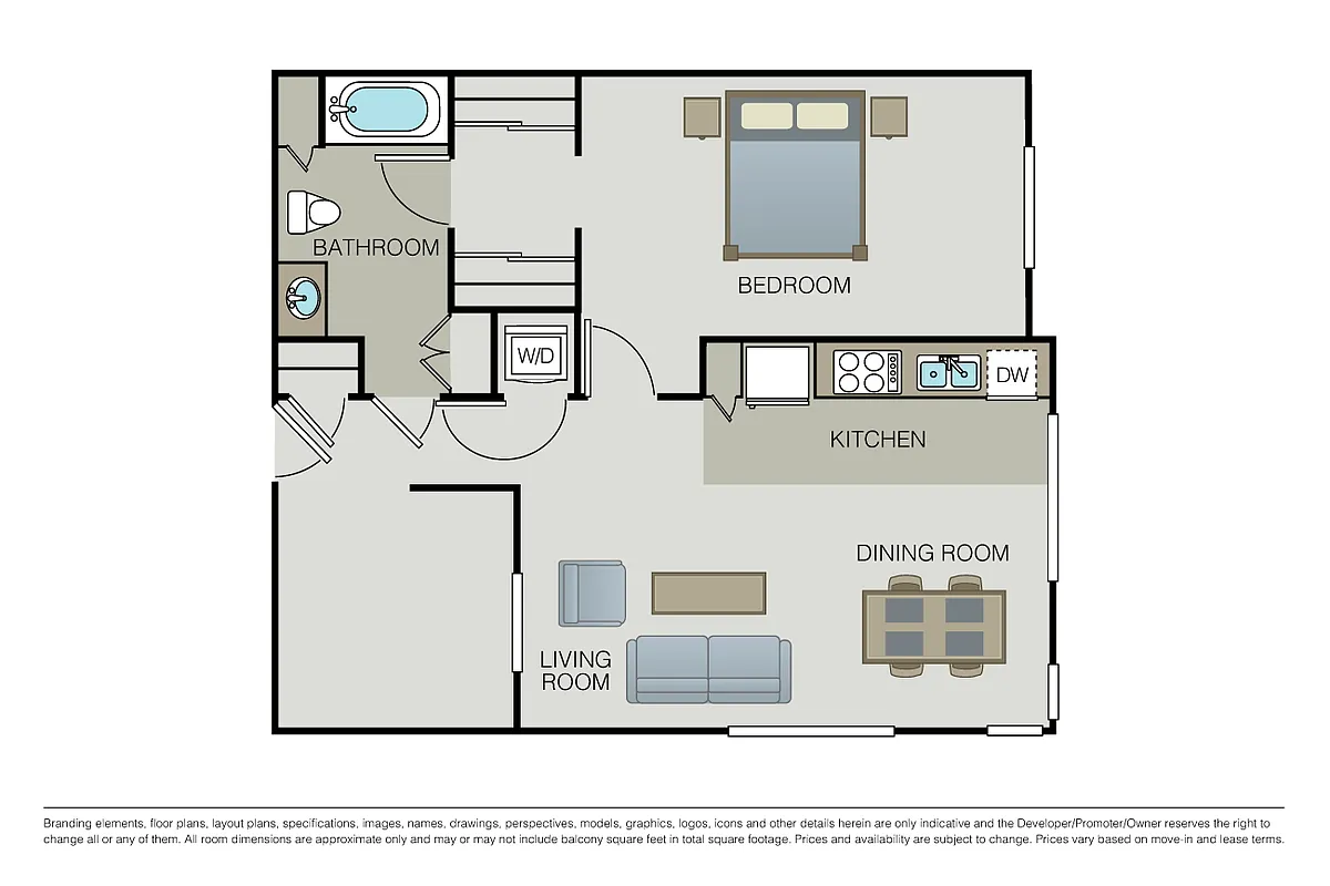 Floor plan Plan 1D + Den