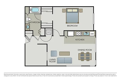 Floor plan Plan 1D + Den