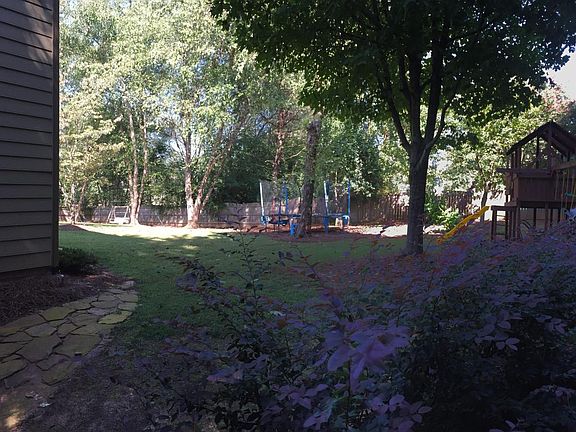 great backyard with playground