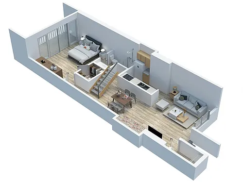 Floor plan 3 BD 2 BA Upper with Garage