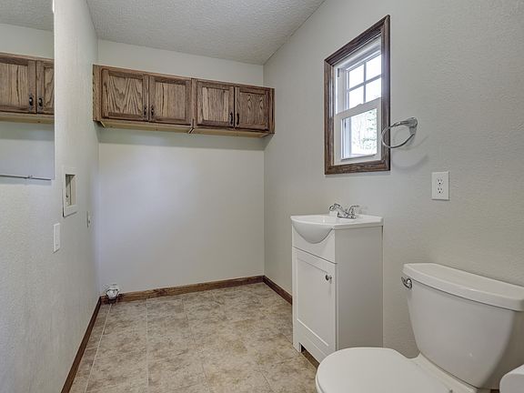 Half bath and laundry hook ups