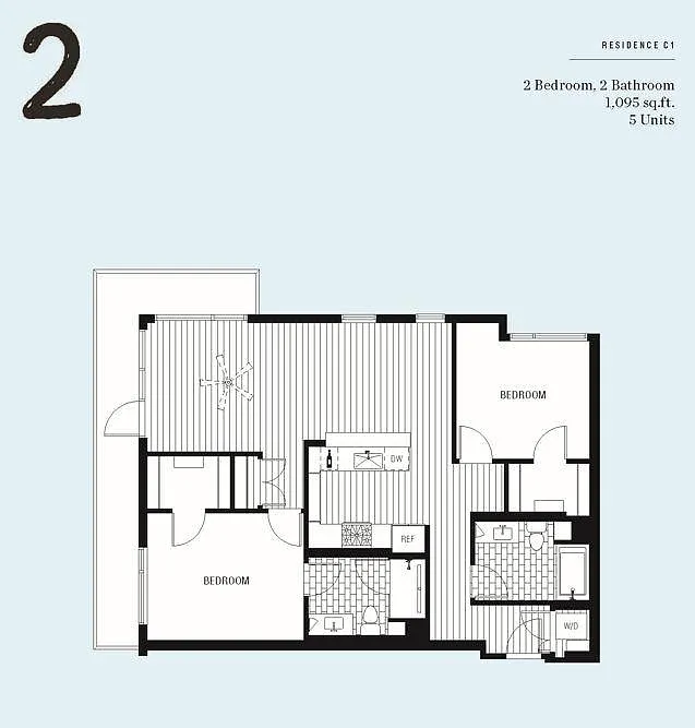 Floor plan 2X2 - 1095