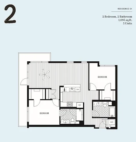 Floor plan 2X2 - 1095