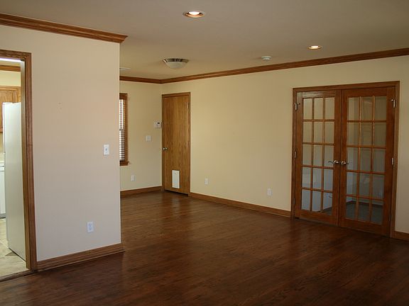 Living room with french doors