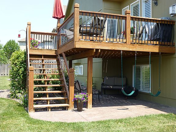 Stained and Stamped Concrete Patio