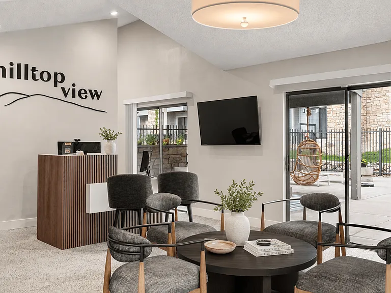 The Reception Area of the Leasing Office at Hilltop View Apartments