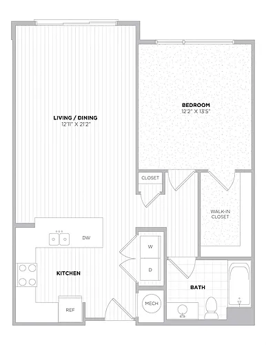 Floor plan 1 Bedroom