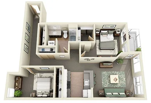 Floor plan 2X1 A1