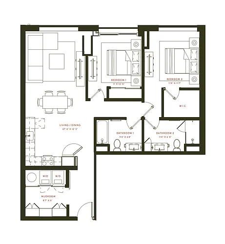 Floor plan B2 Mudroom