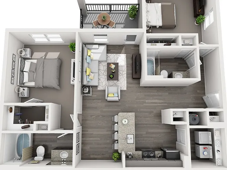 Atlantic At Grand Oaks - B-1- 2x2 - 2 Beds - 2 Baths - 1105 Sq. ft.