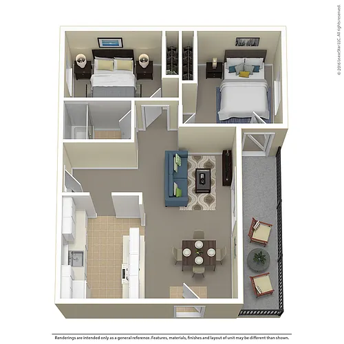 Floor plan 2 Bed 1 Bath