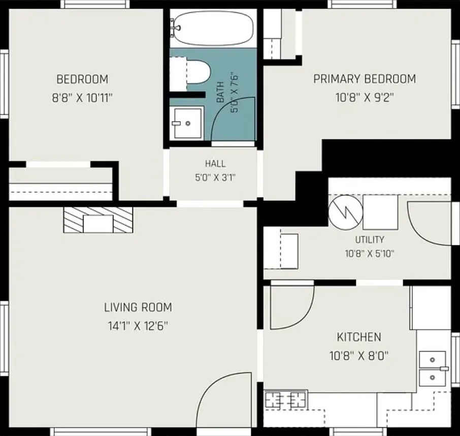 2 bed, 624 sqft, $1,400 — Photo 3