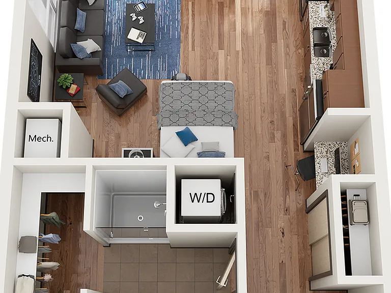 The Knoll Dinkytown S3 Studio Floor Plan The Knoll Dinkytown S3 Studio Floor Plan