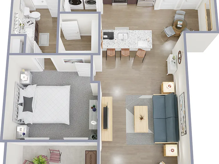 A2.P6 1 Bed 1 Bath - Cathedral Lakes Apartments A2.P6 1 Bed 1 Bath - Cathedral Lakes Apartments
