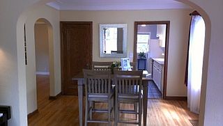 living room flows to dining