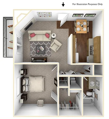 Floor plan 1 Bedroom