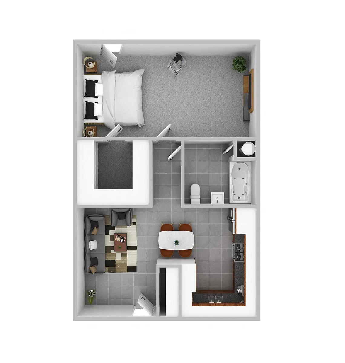 Floor plan 1 Bedroom 1 Bathroom
