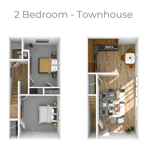 Floor plan 2 Bedroom Townhouse