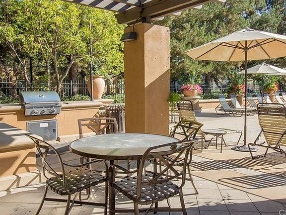 Barbeque grills by the pool