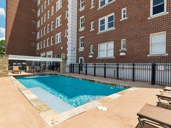 Pool with waterfall