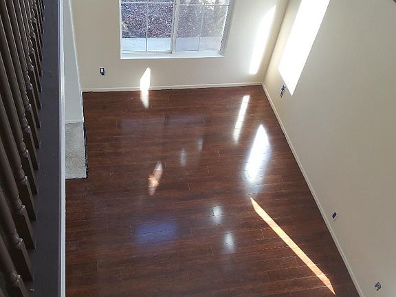 View from loft and hallway above living room.