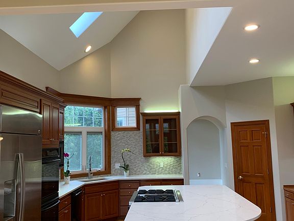Kitchen with 3 skylights