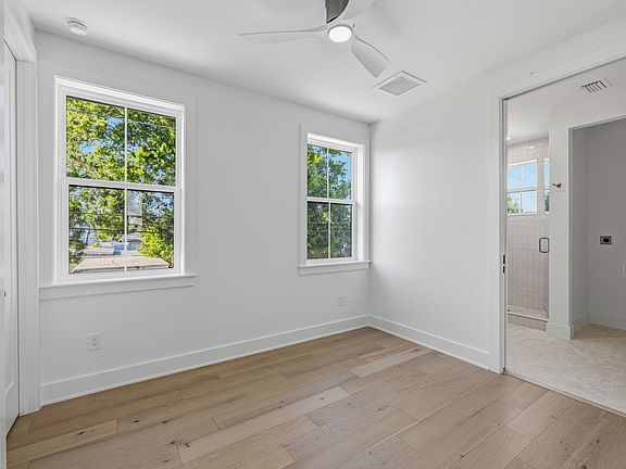 Bedroom with walk in closet