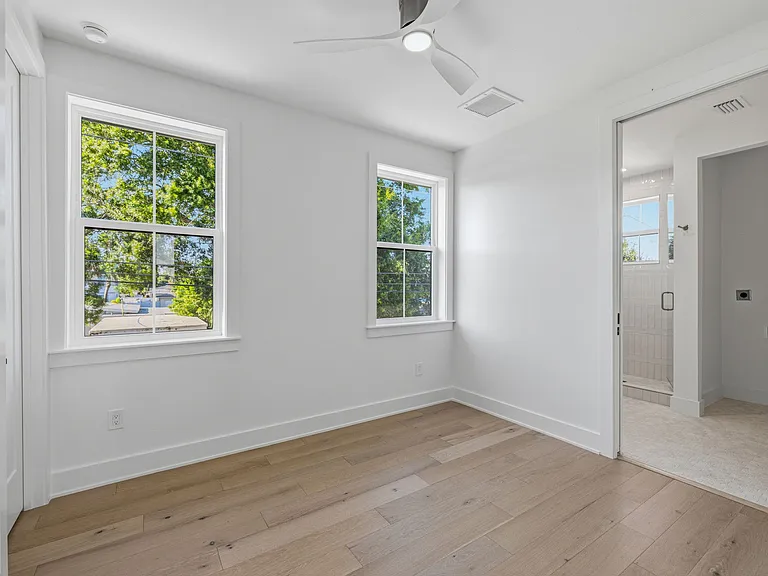 Bedroom with walk in closet