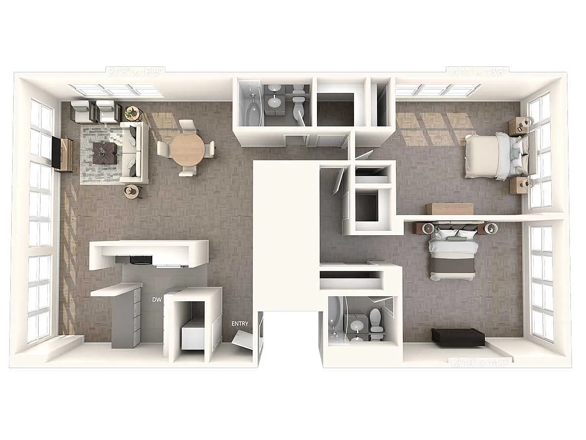 Floor plan B19-B-2B-1