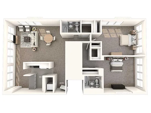 Floor plan B19-B-2B-1