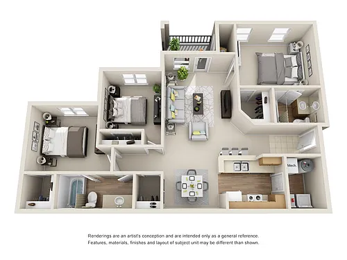 Floor plan Sweetbay - 3 Bedroom
