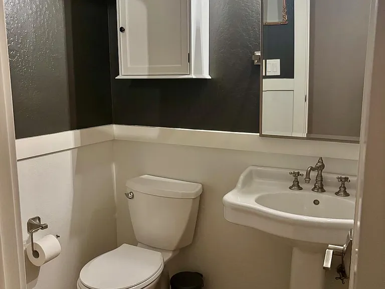 upstairs powder room
