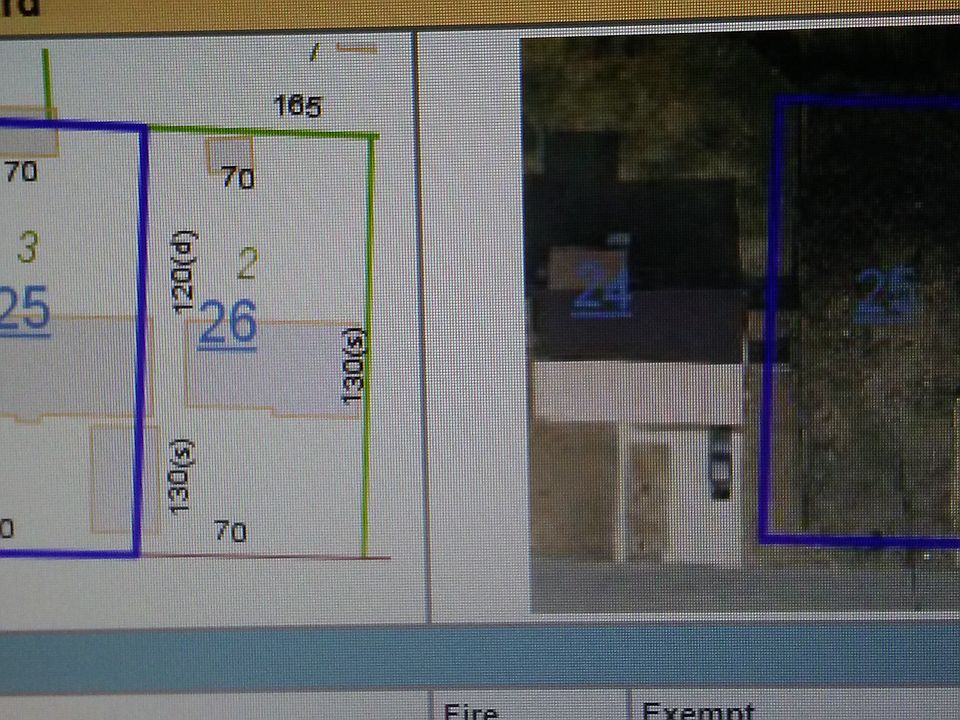 Dimensions of lot