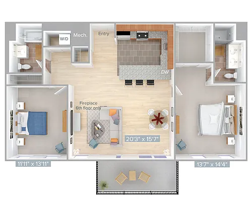 Floor plan B6-1190