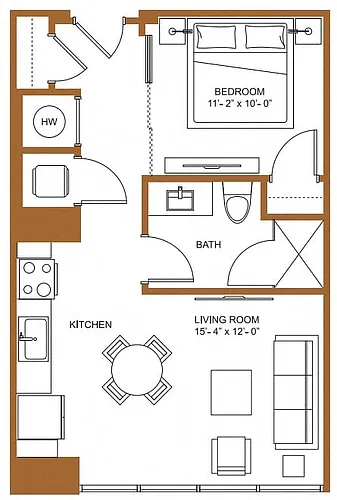 Floor plan Studio-S1