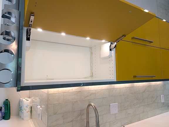 lighted cabinets