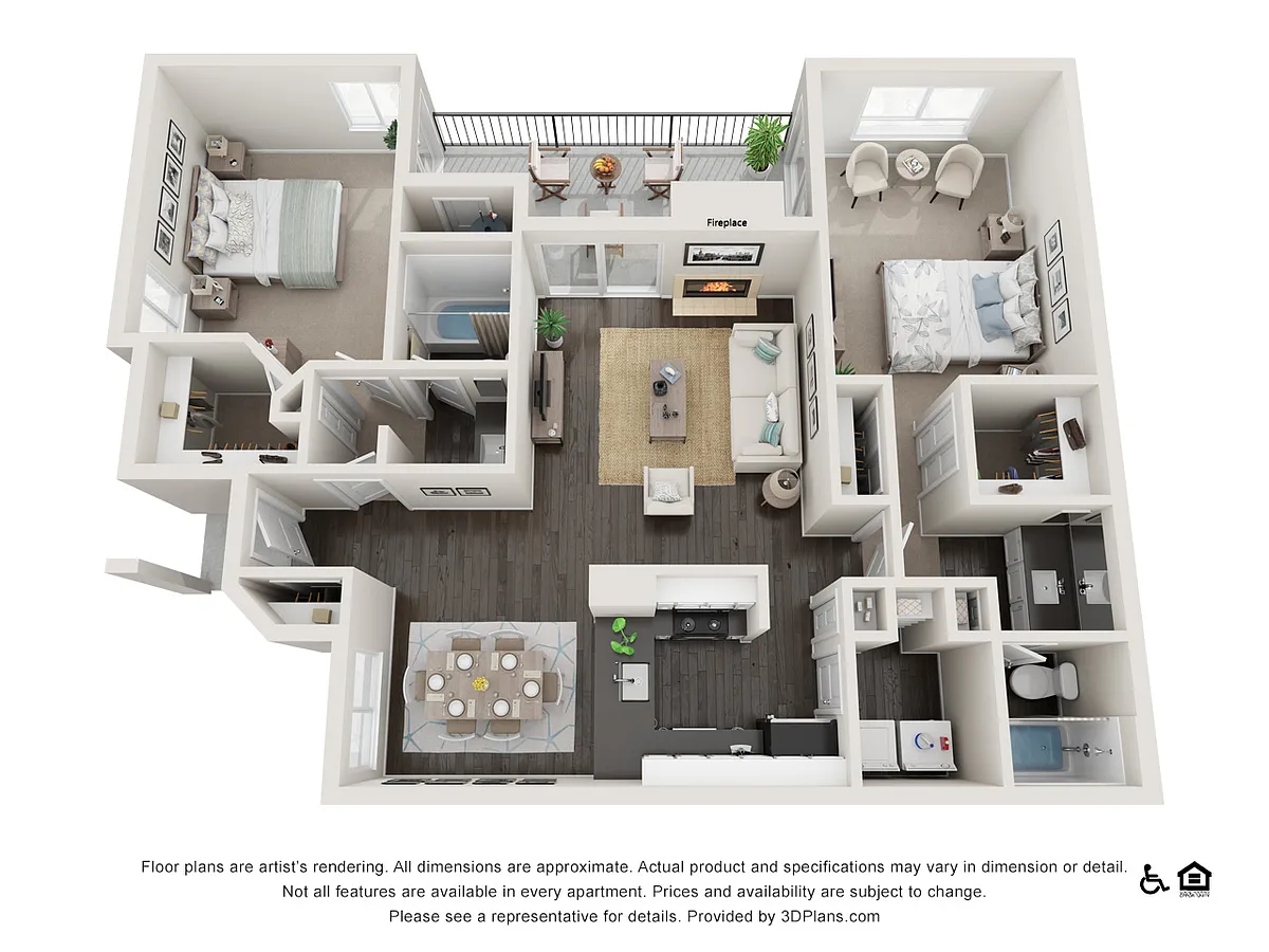 Floor plan B1-2x2B