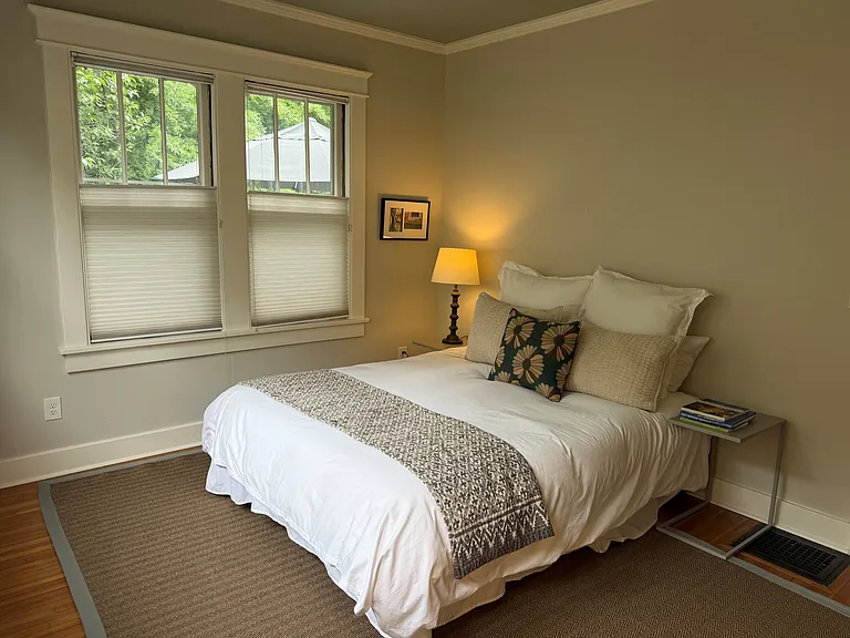 Downstairs bedroom (currently with a queen and space for desk)
