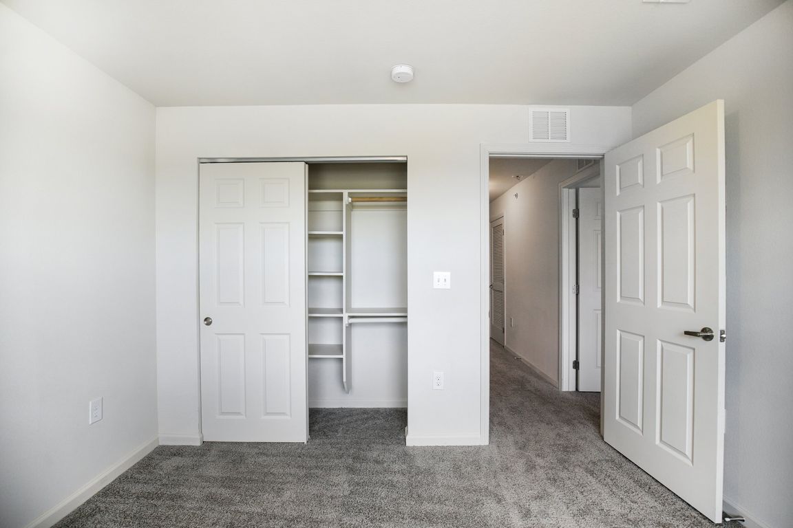 Bedroom featuring Spacious Closet with Organizers